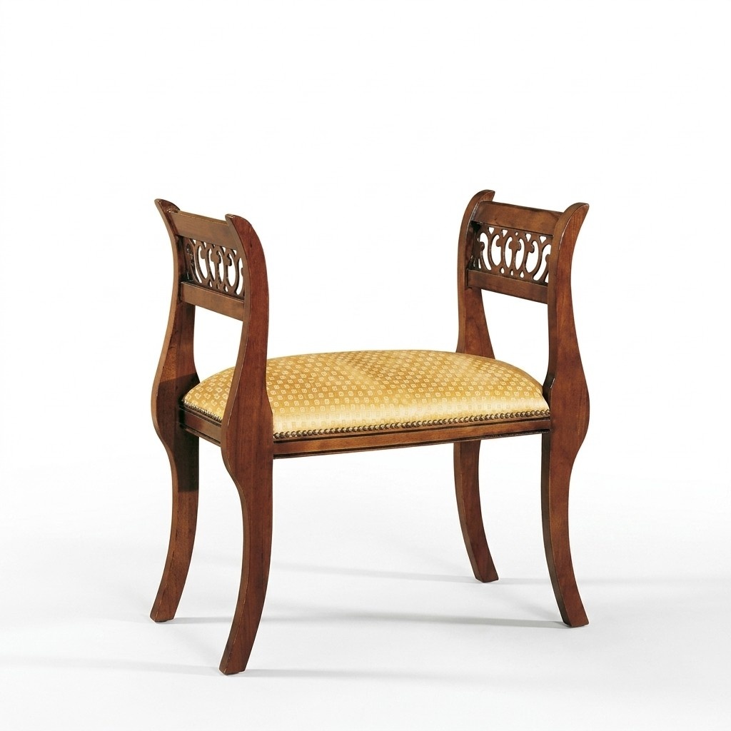 Luxury bench upholstery textile fabric classic bench designer seating furniture
