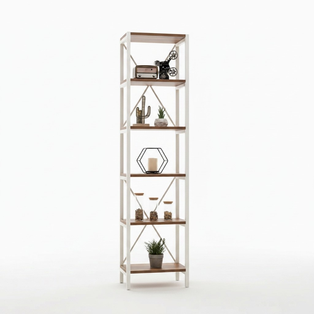 Luxury bookshelf design wooden furniture shelves bedroom cabinet