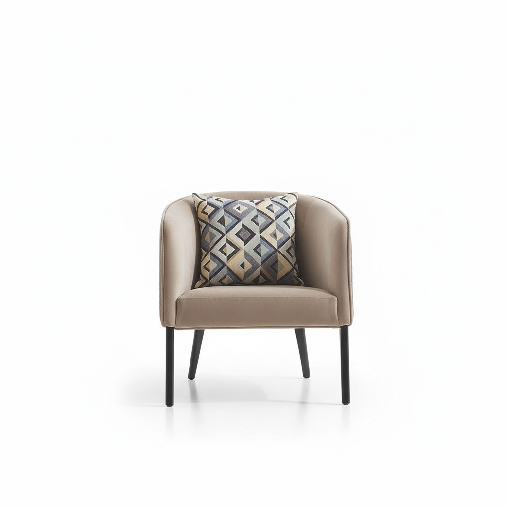 Luxury Chair Upholstery Cocktail Relax Lounge Club Chairs Furniture Design Armchair Beige
