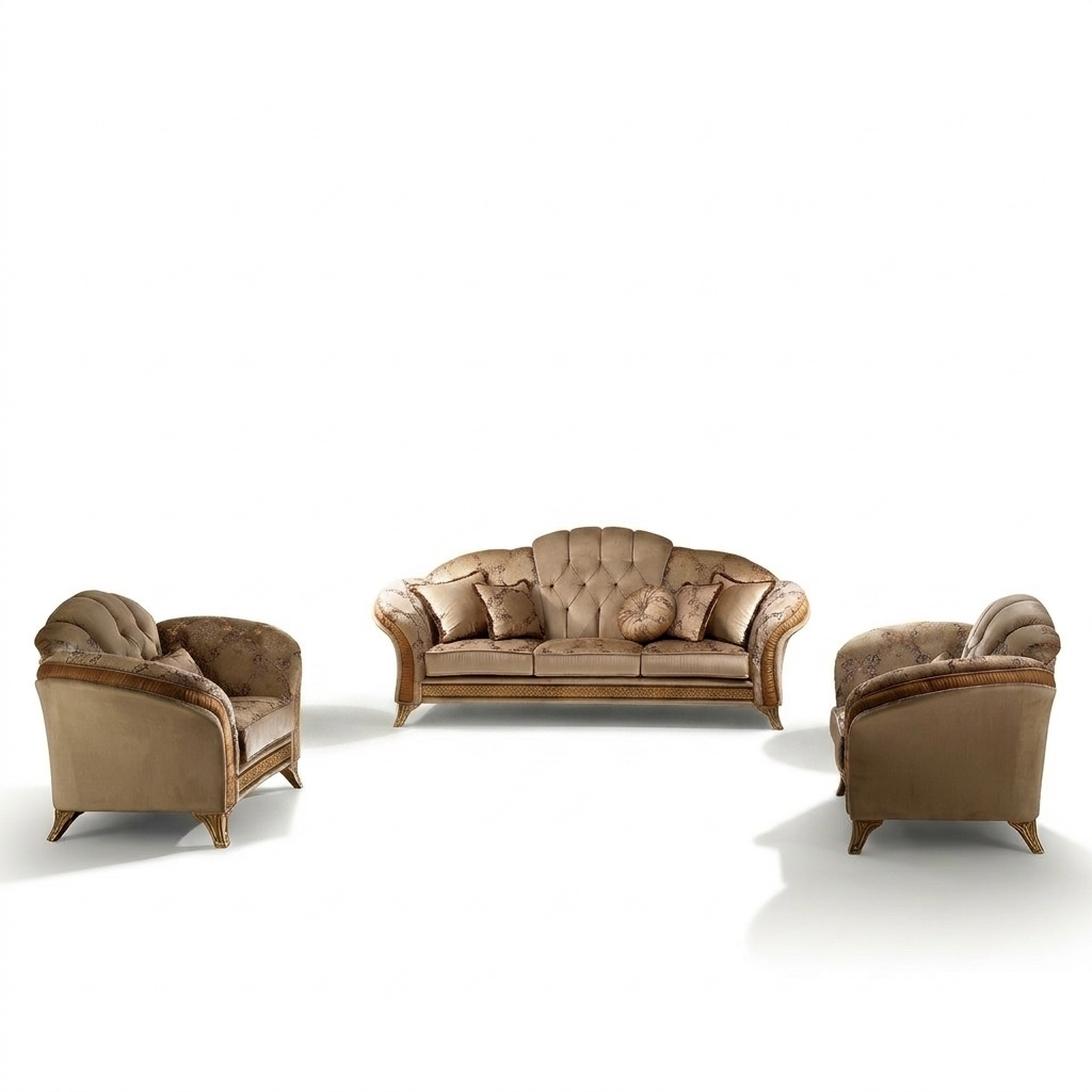 Italian furniture set of 2+1 seater chesterfield sofa & armchair arredoclassic™ NEW