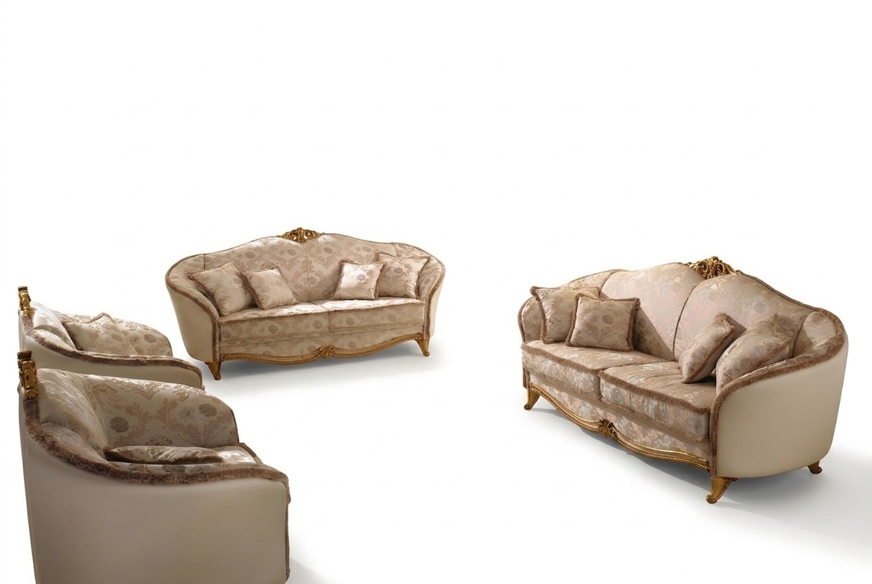 Italian furniture 3+2+1 seater sofa & armchairs set arredoclassic™ NEW