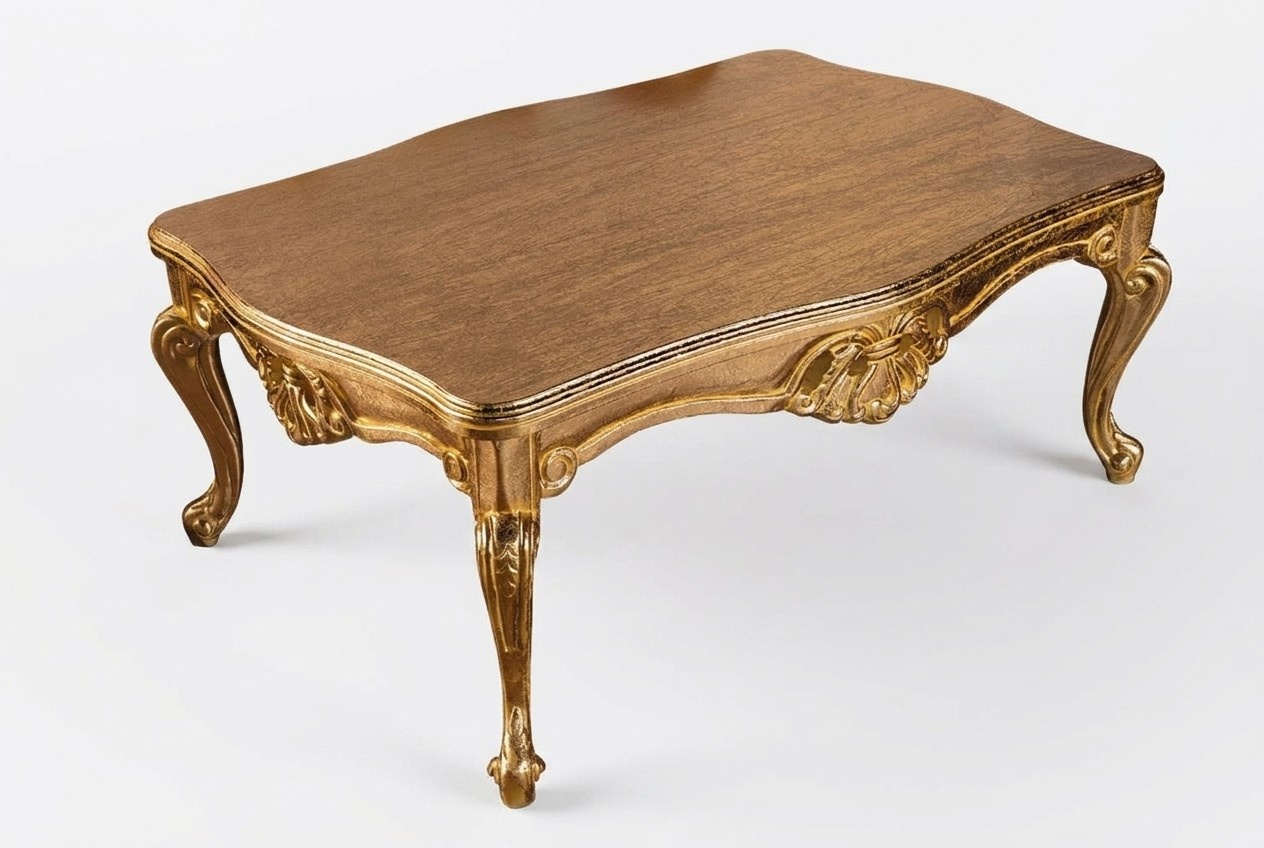 Luxury coffee table 136x90 baroque rococo tables rectangular decoration