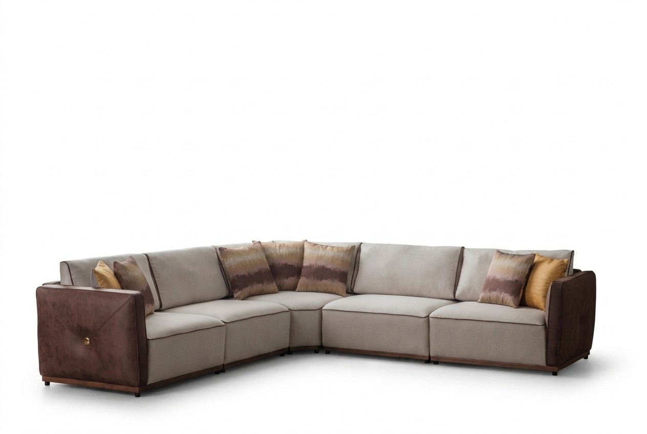 Luxury Corner Sofa Sofas L Shape Large Sofa Corner Living Room Polyester Modern Fabric New