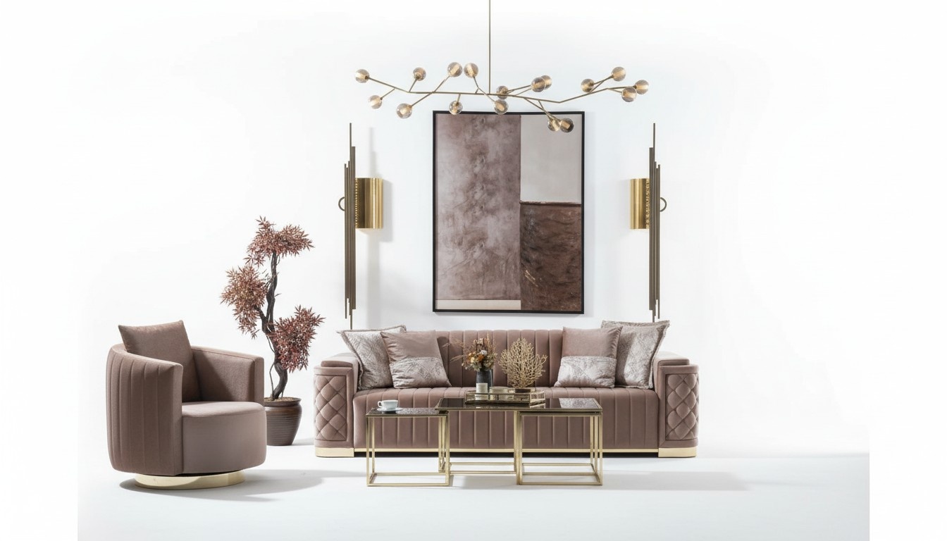 Luxury couch 3+1 furniture sofa couches sofa set Chesterfield 2 pieces.