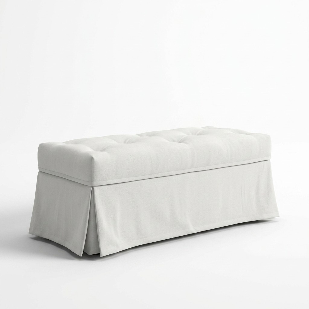 Luxury Country Style Stool Furniture Upholstered Stool Design Seat Bench Footstool