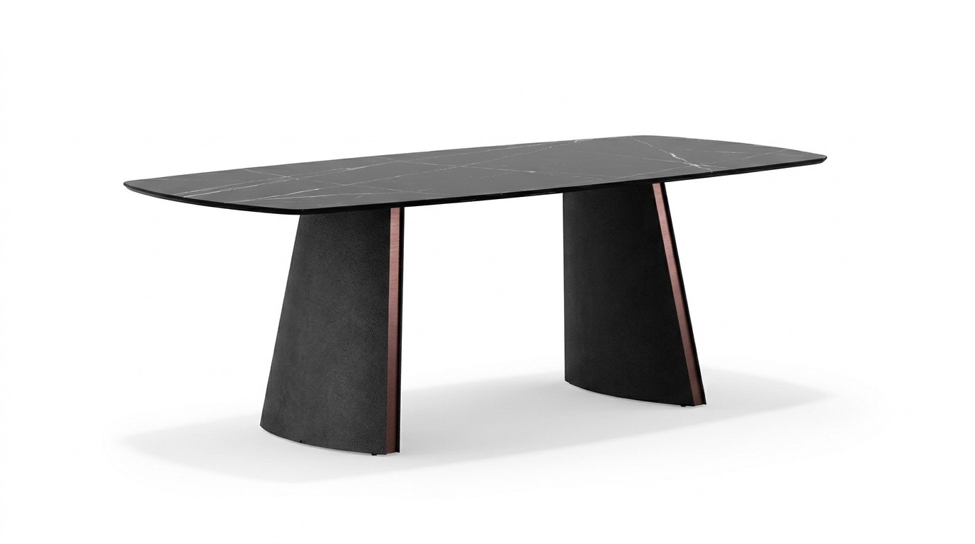 Luxury dark grey dining table dining room tables designer furnishings new