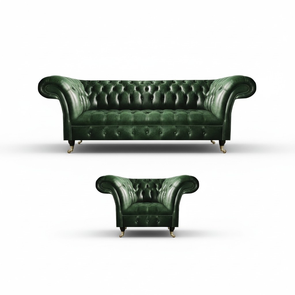 Luxury design furnishing armchair sofa set sofa three-seater couch Chesterfield