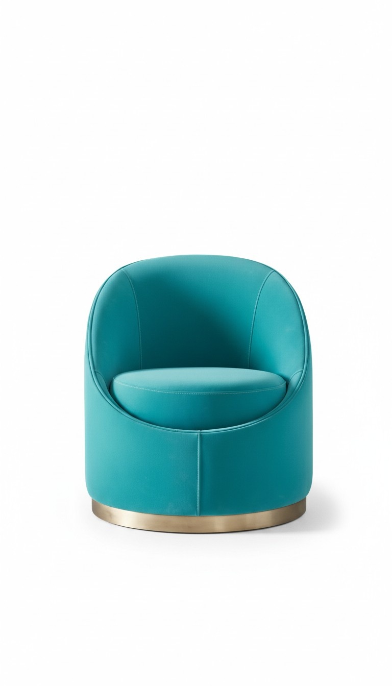 Modern style massive stylish round armchairs Italian furniture stainless steel