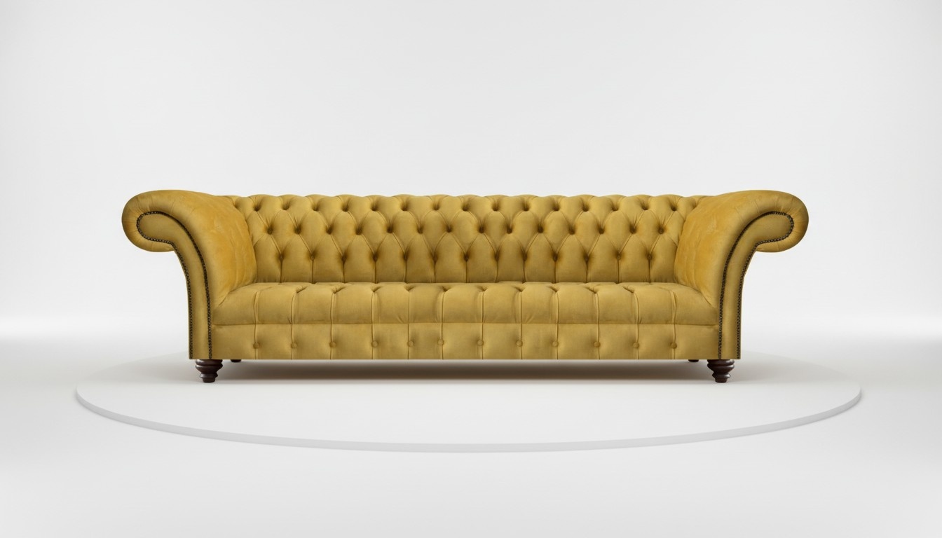 Luxury design furniture sofa four seater couch living room seat Chesterfield