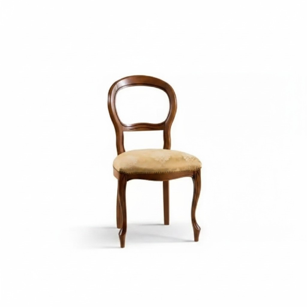Luxury Design Upholstered Chair Seat Dining Room Classic Textile Furniture New