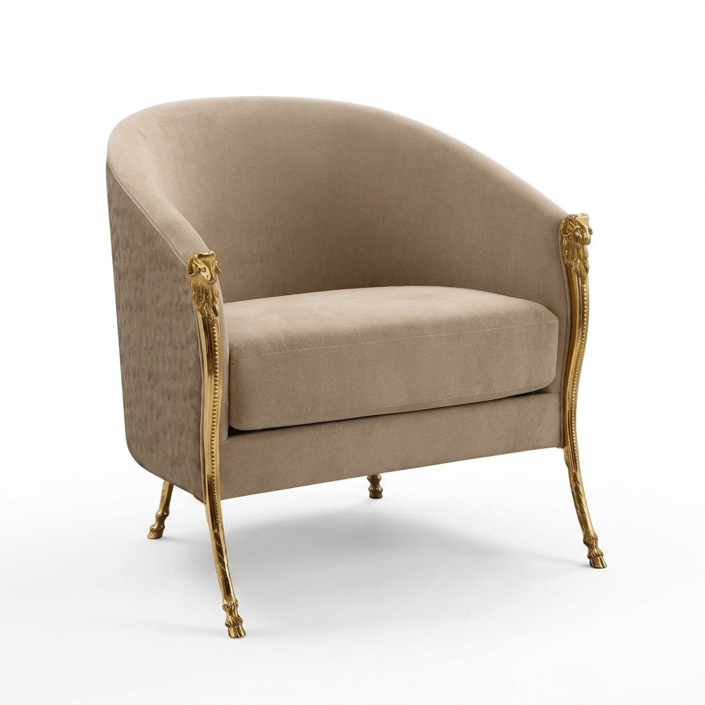 Luxury designer armchair lounge club relax living room upholstered sofa seater