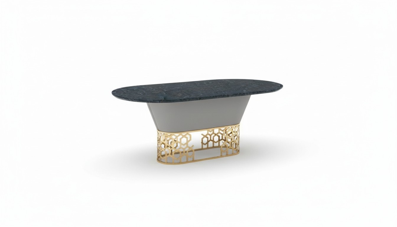 Luxury Designer Stainless Steel Metal Dining Tables Living Room Marble Design Tables