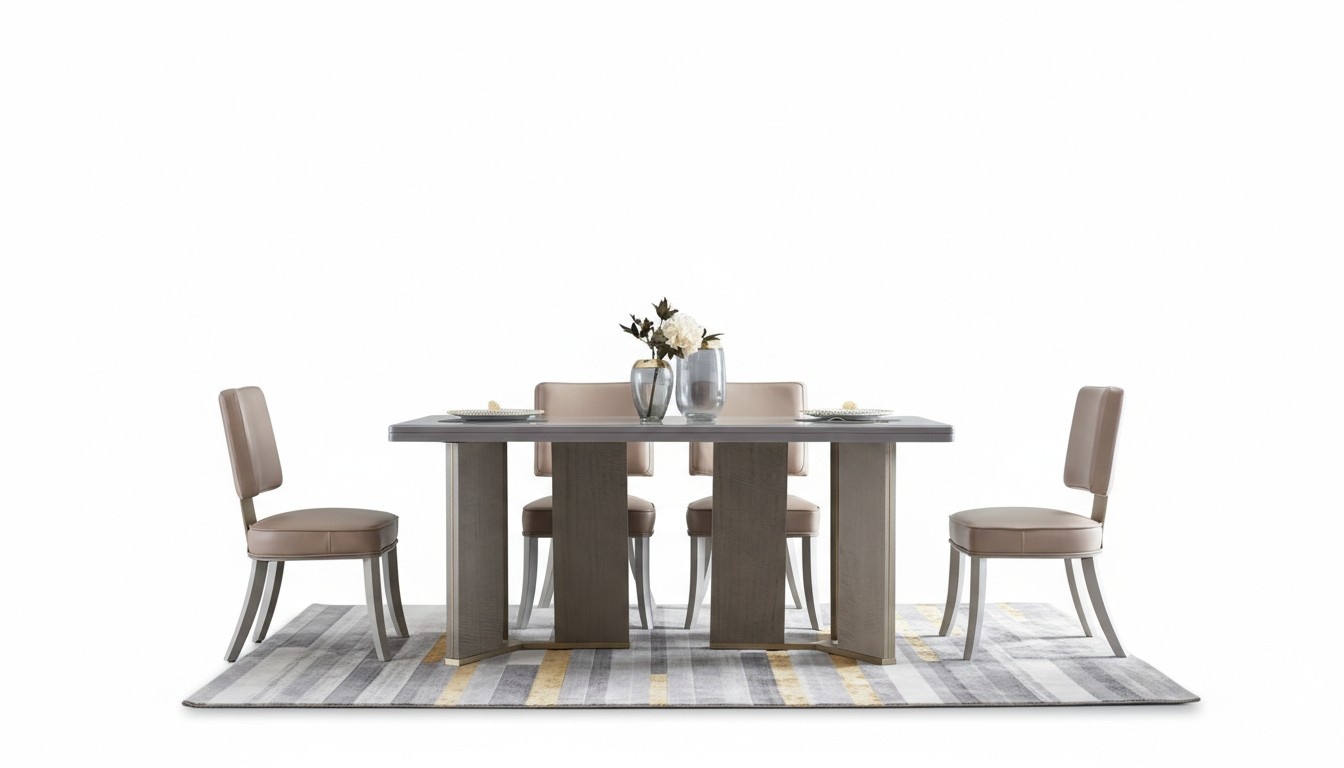 Luxury Dining Room Chairs High Quality Furnishings Hotel Leaning Chair Set Group 6pcs.