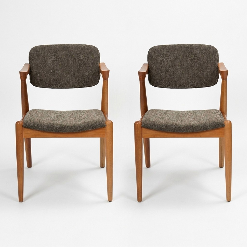 Luxury Dining Room Furniture Designer Grey 2x Chairs Furnishing Modern Chairs