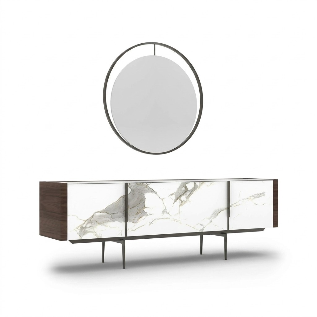 Luxury dining room modern sideboard with mirror design furnishings new