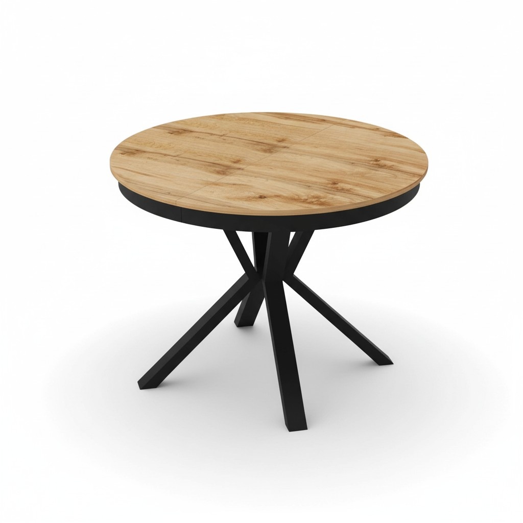 Luxury Dining Table Brown Round Table Dining Room Wood Design Tables 100 cm