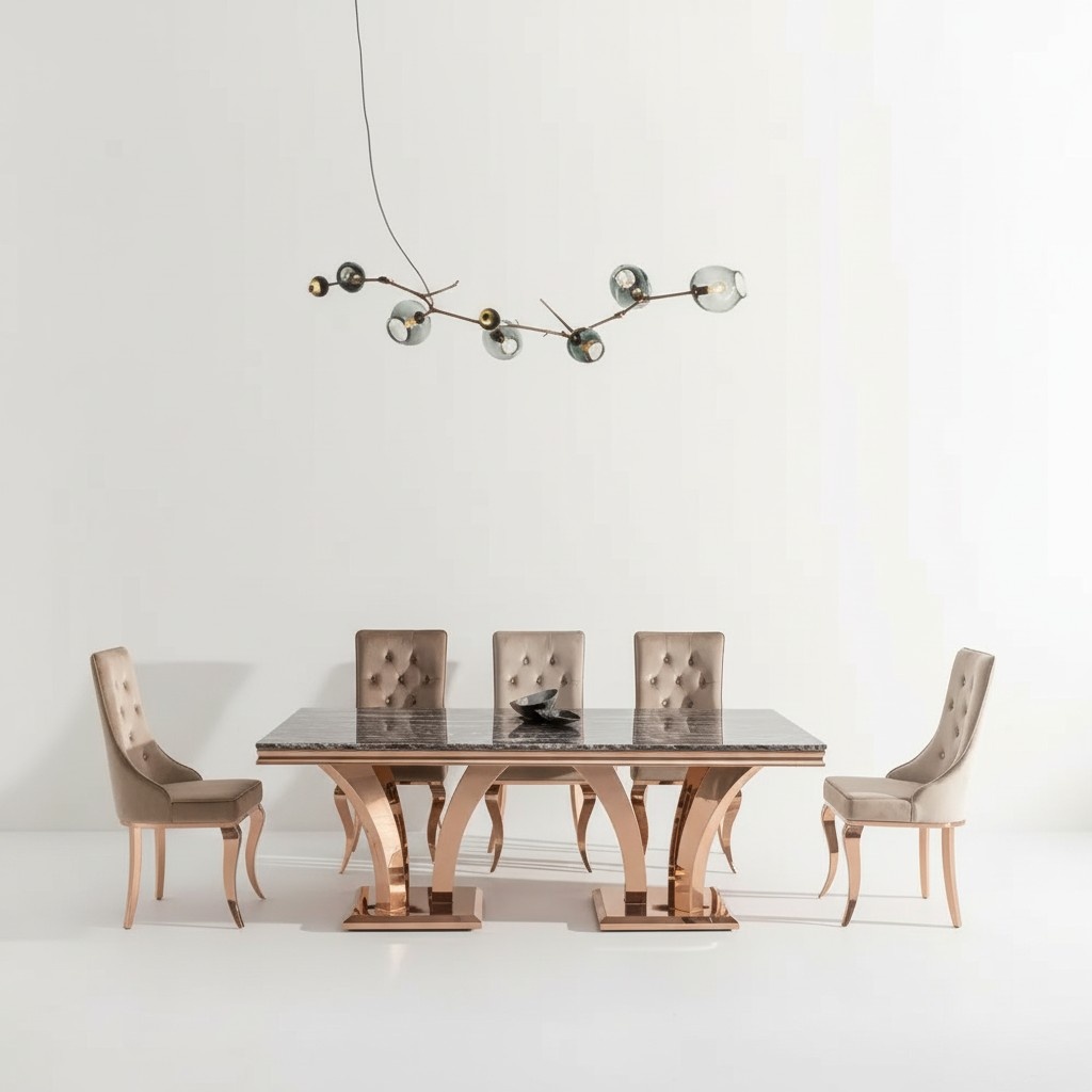 Luxury dining table modern dining room dining tables tables design metal table