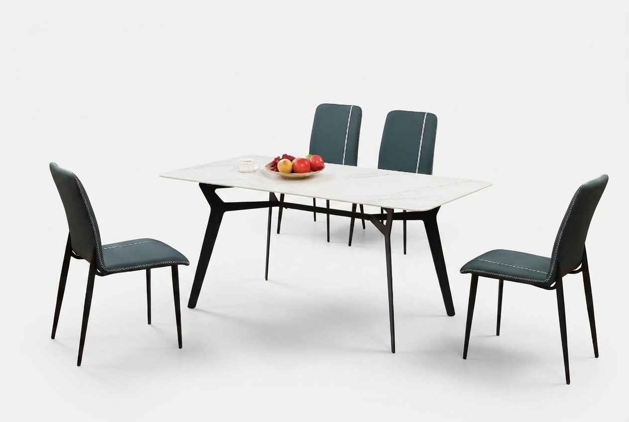 Luxury dining table modern table Italian furniture dining room tables marble look.