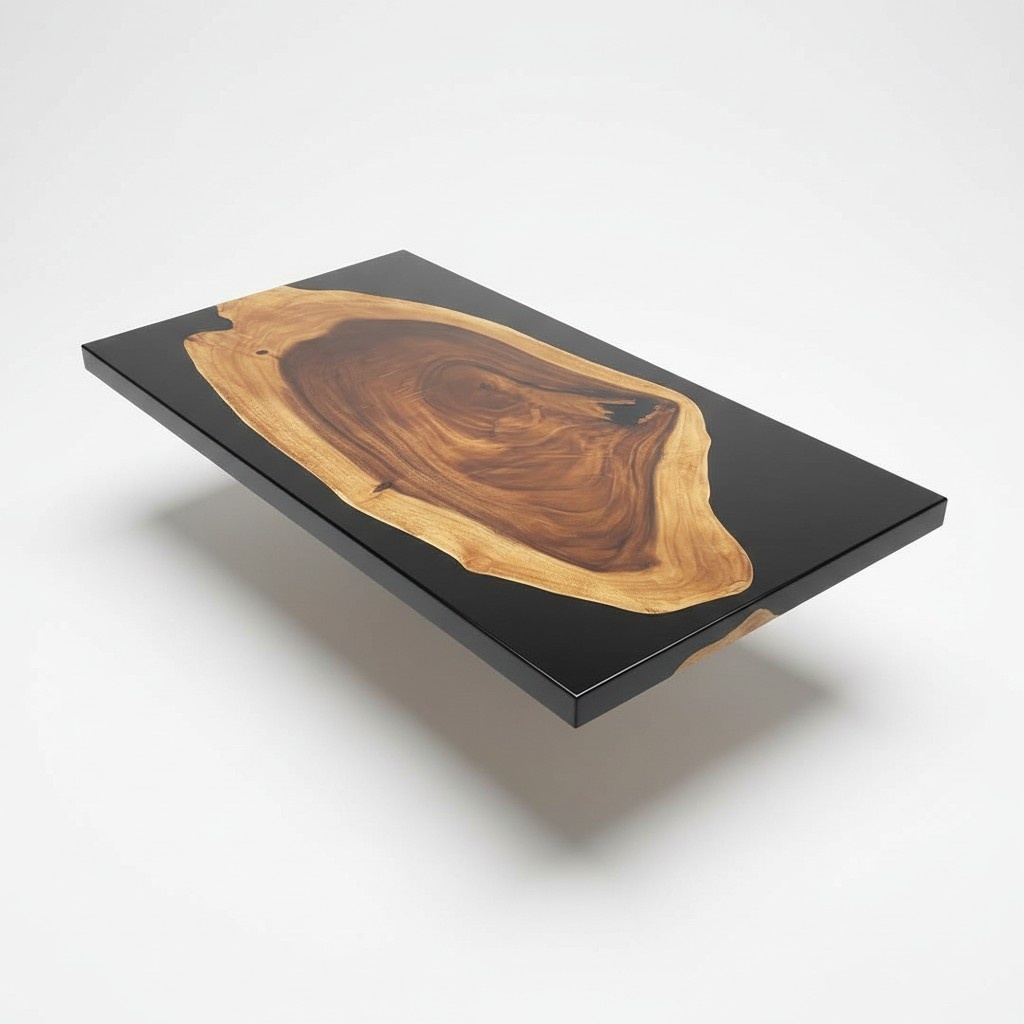 Luxury Dining Table River Table Solid Tables 141*71 River Table Real Wood Epoxy Resin