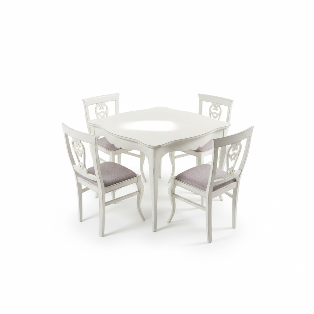 Luxury Dining Table Wood Square Dining Room Table White Furniture Tables New