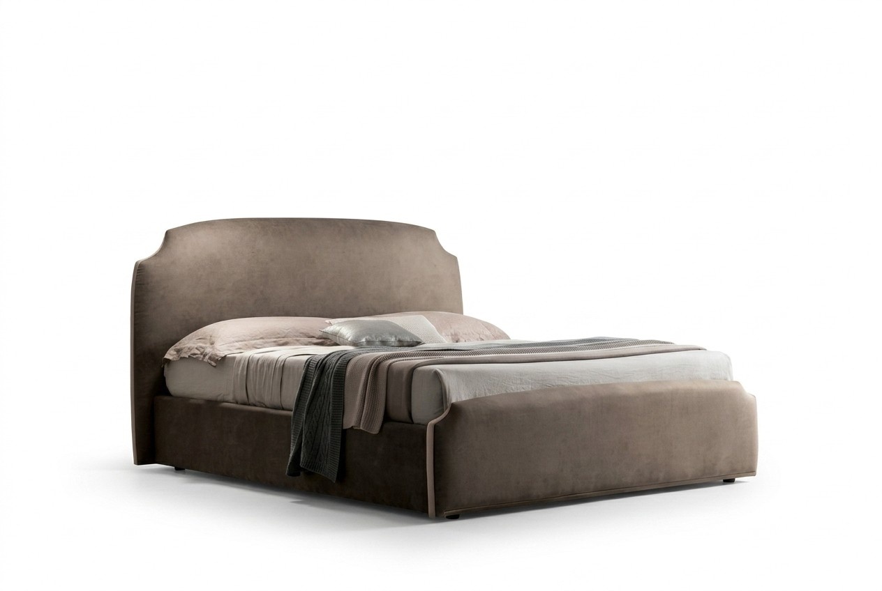 Luxury Double Bedroom Textile Beds 200x200 Bed Upholstered Bed Italy Furniture