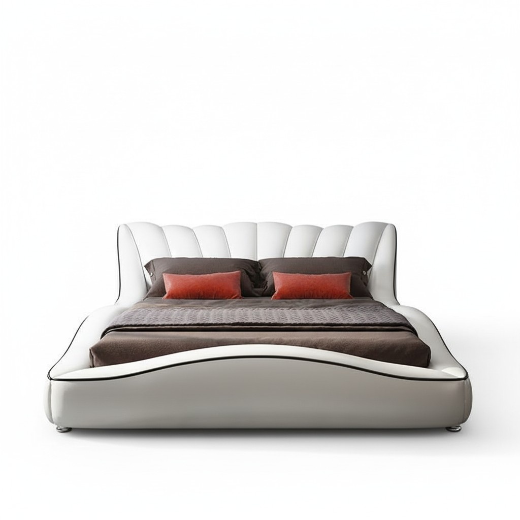 Luxury Double Bedroom Wood Textile Beds 180x200 Bed Classic Upholstered Bed