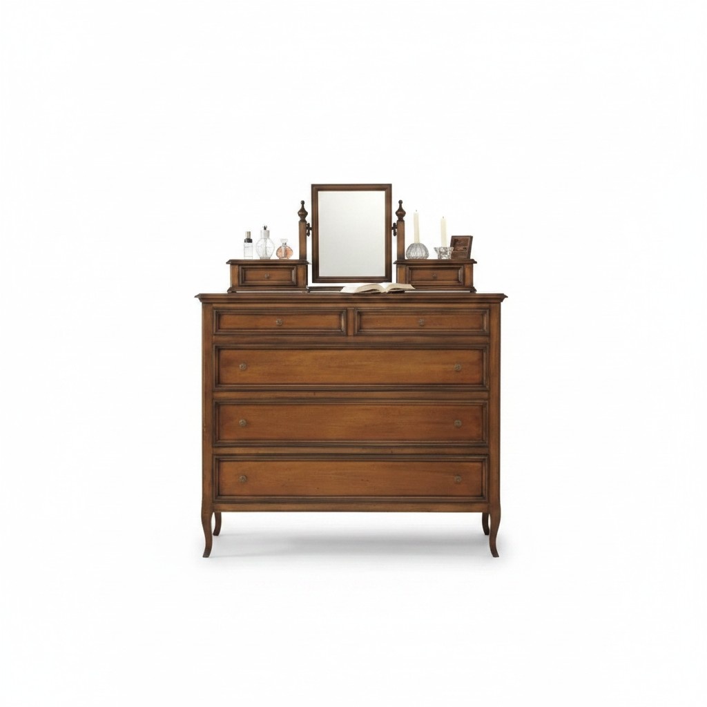 Luxury Chest of Drawers Brown Cabinet Living Room Wood Design Classic Furniture New