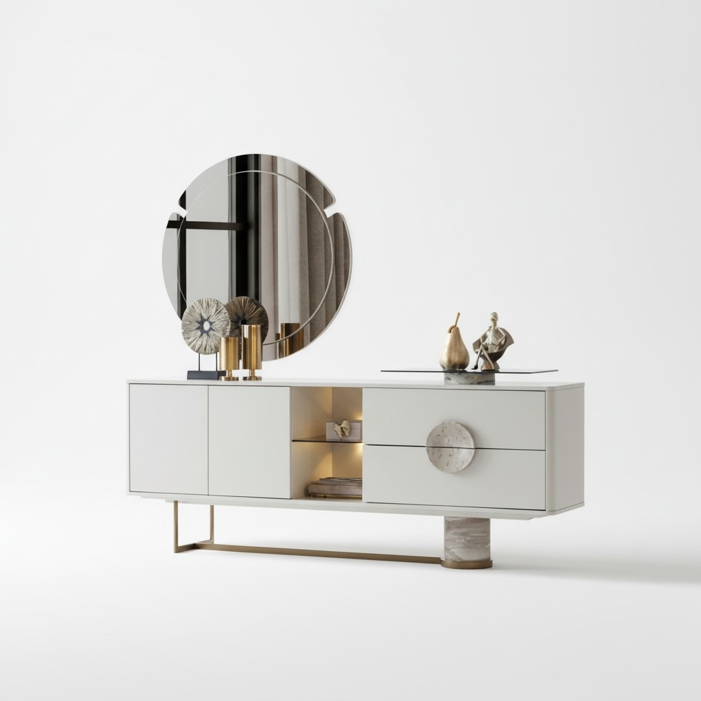 Luxury Chest Loft Sideboard Modern Dressers Sideboards Cabinet 208cm