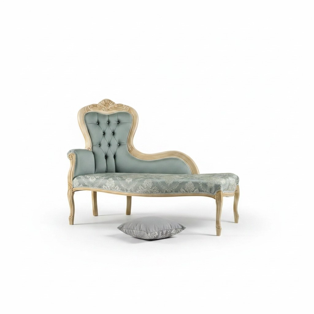 Luxury furniture chaise longue living room classic design textile upholstery