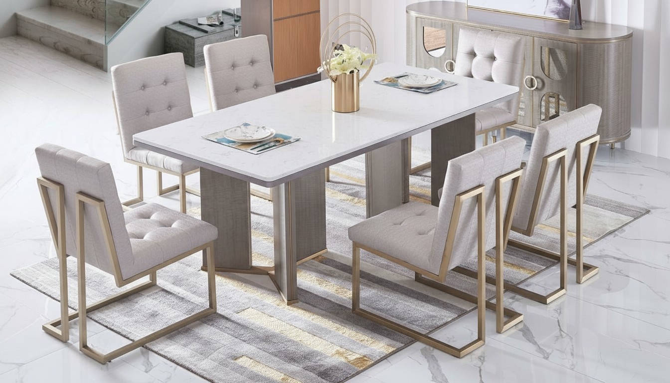 Luxury Furniture Dining Table Dining Room Living Room Marble Wood Design Tables New