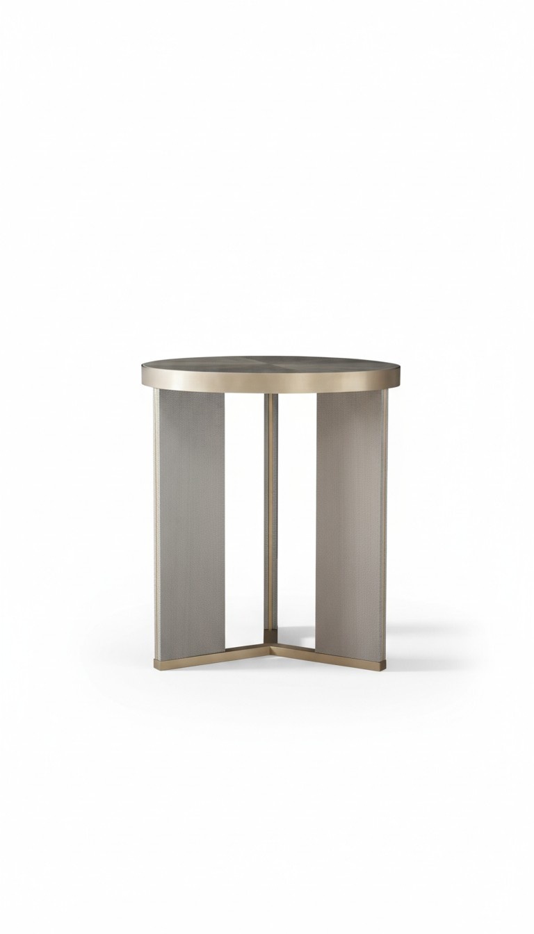 Modern style made of stainless steel round side coffee table Italian furniture