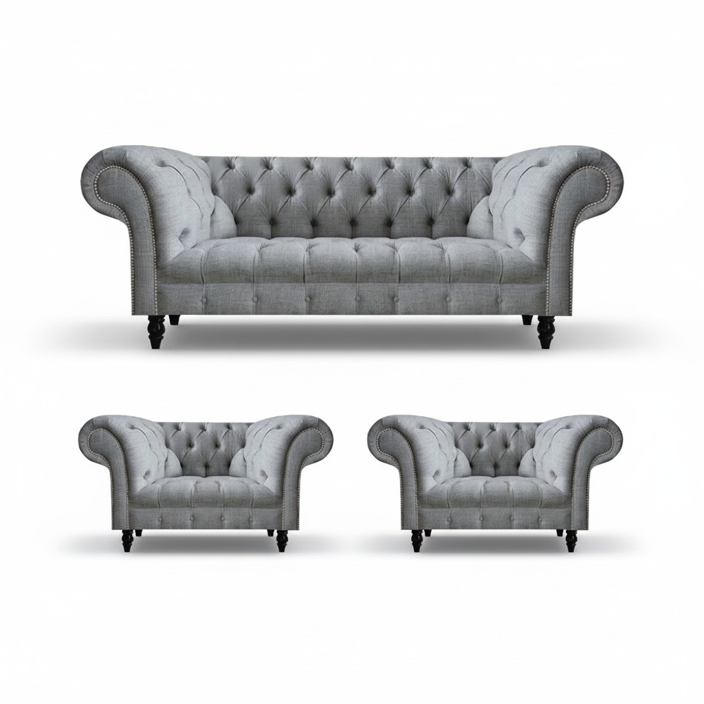Luxury furniture sofa set couch upholstery 3+1+1 textile sofa set.