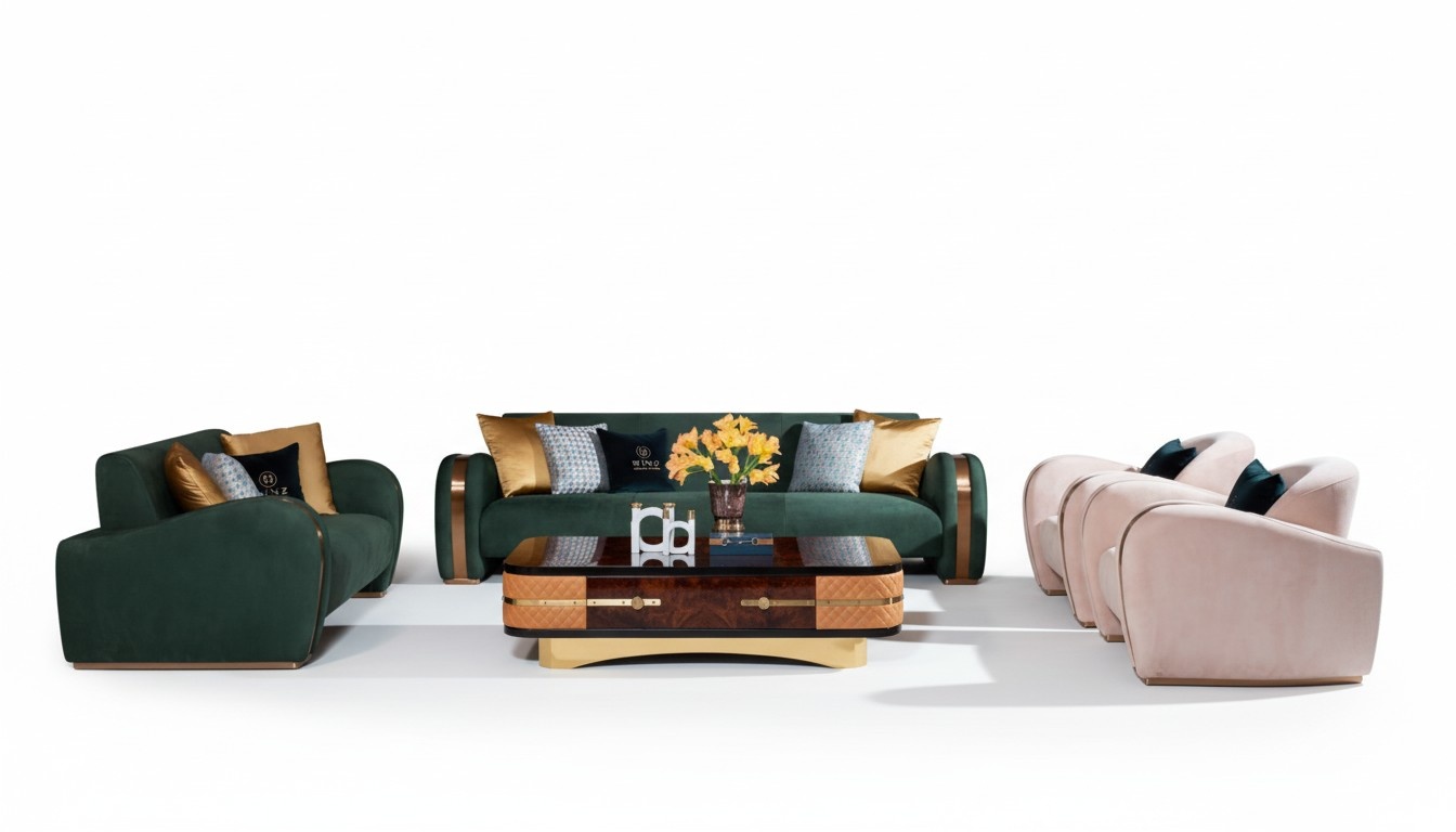 Luxury Furniture Sofa Set Couch Sofa Upholstery Coffee Table Sofas Set Couches