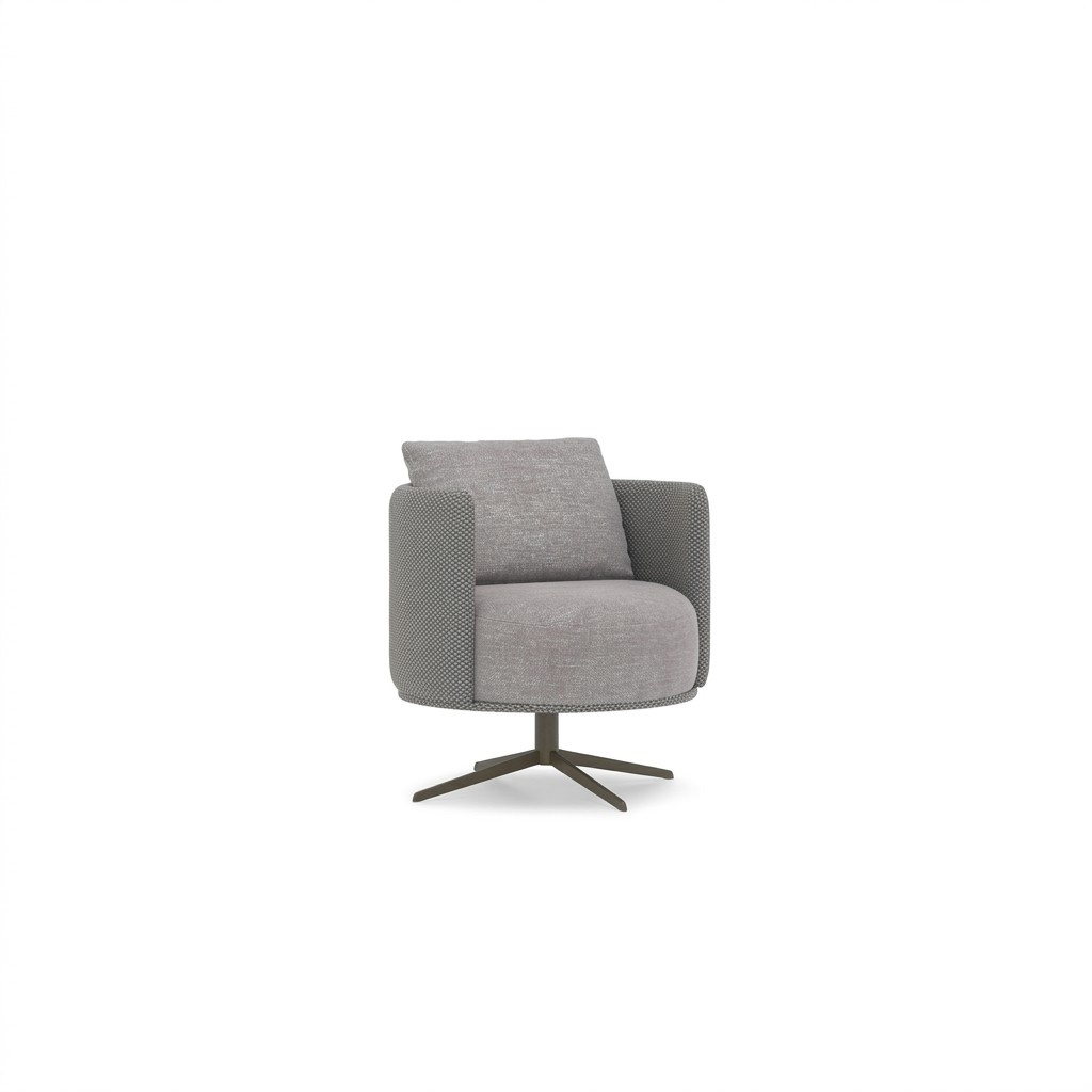 Luxury Grey Armchair Living Room Upholstered Furniture Modern Design New Upholstery Fabric Textile