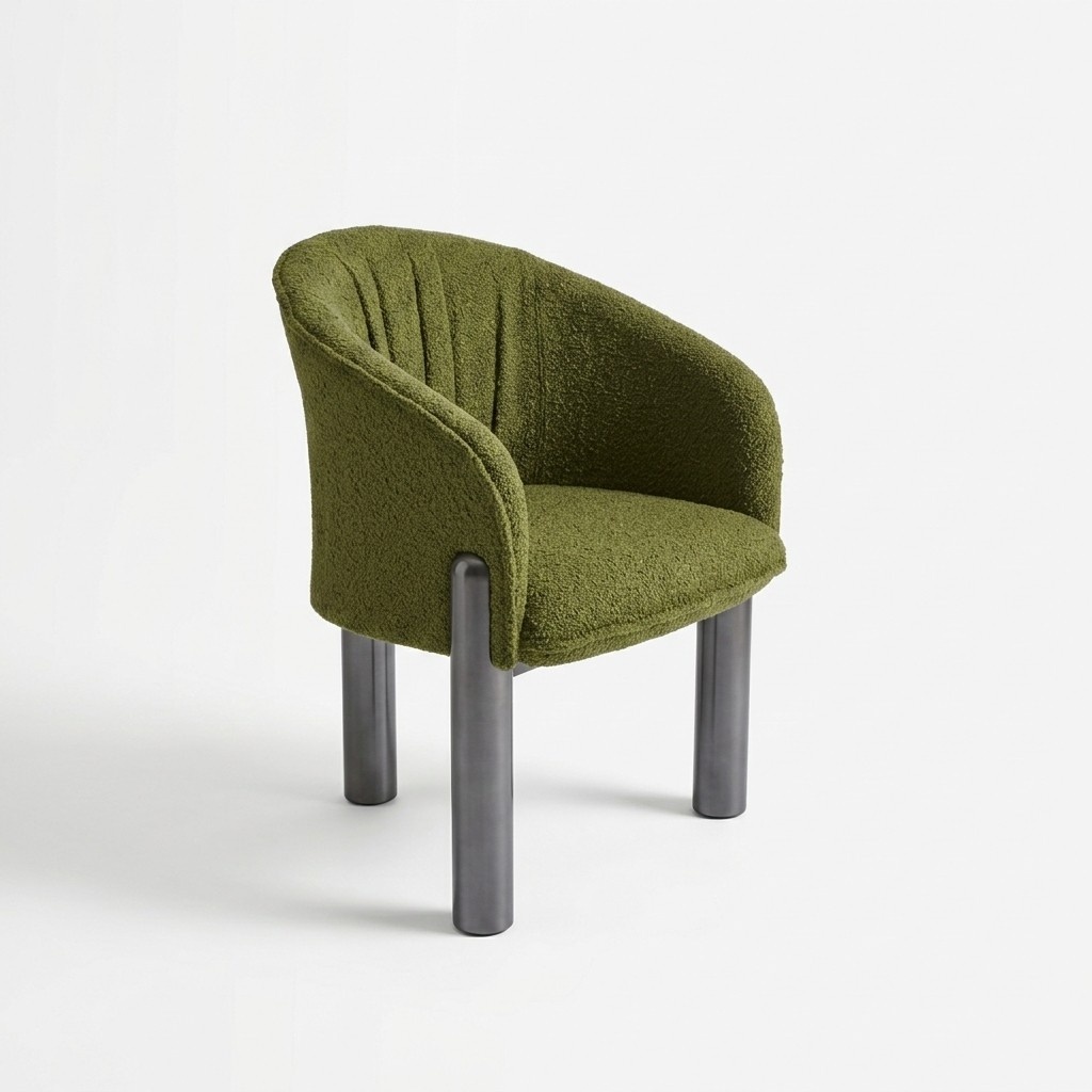 Luxury Green Armchair Single Seater Modern Upholstered Chair Living Room Furniture