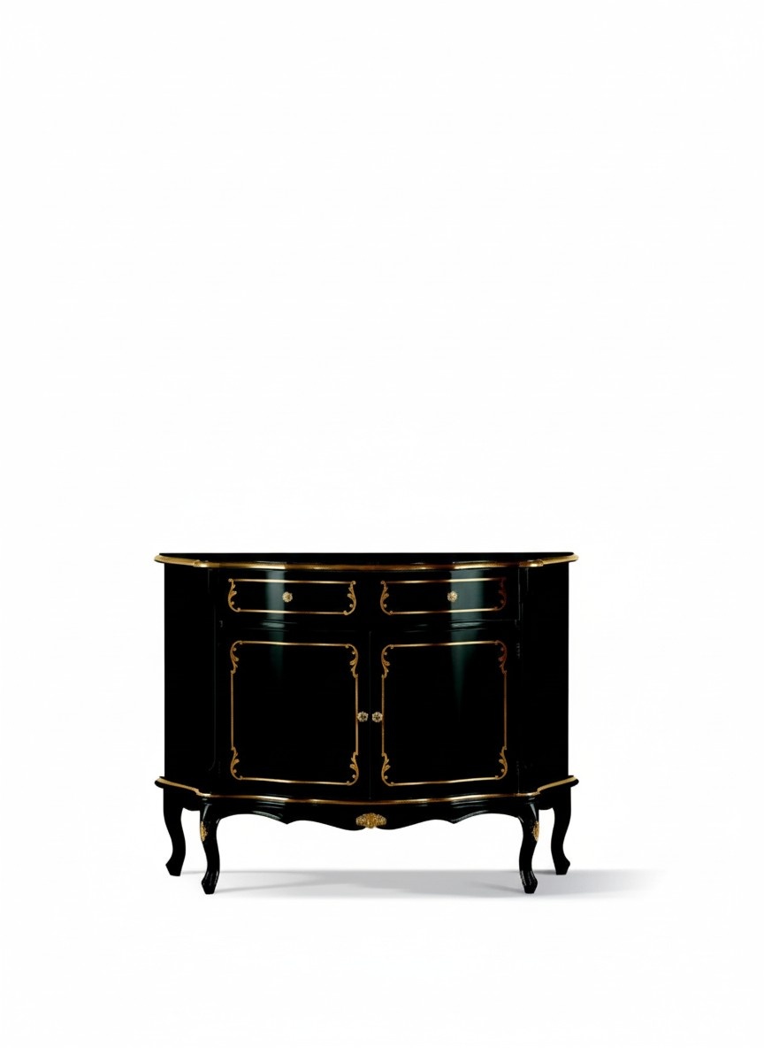 Luxury Italian Wood Furniture Dresser Black Luxury Buffet Cabinet Living Room Dressers