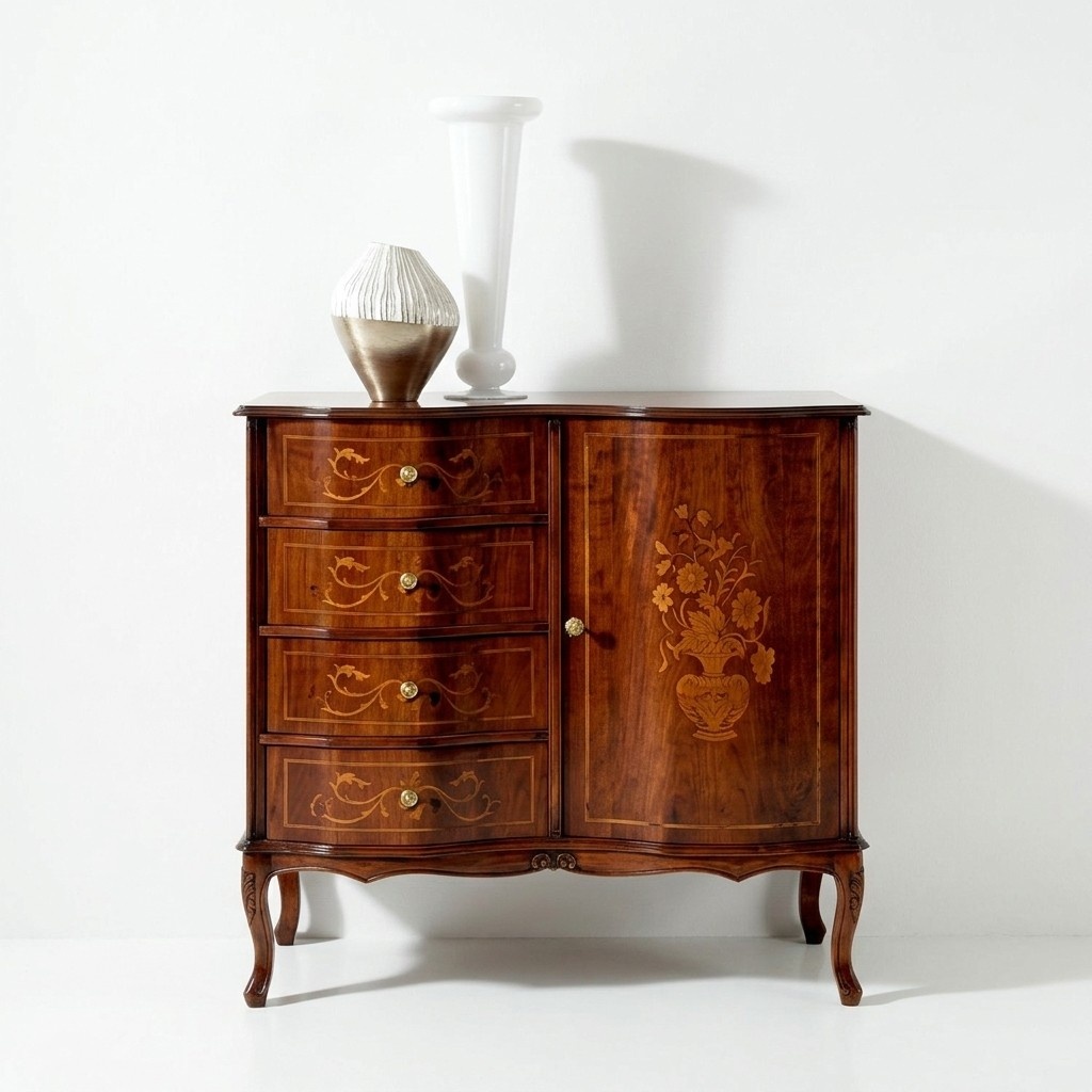 Luxury Designer Italian Wood Furniture Dresser Baroque Style Sideboard Real Wood