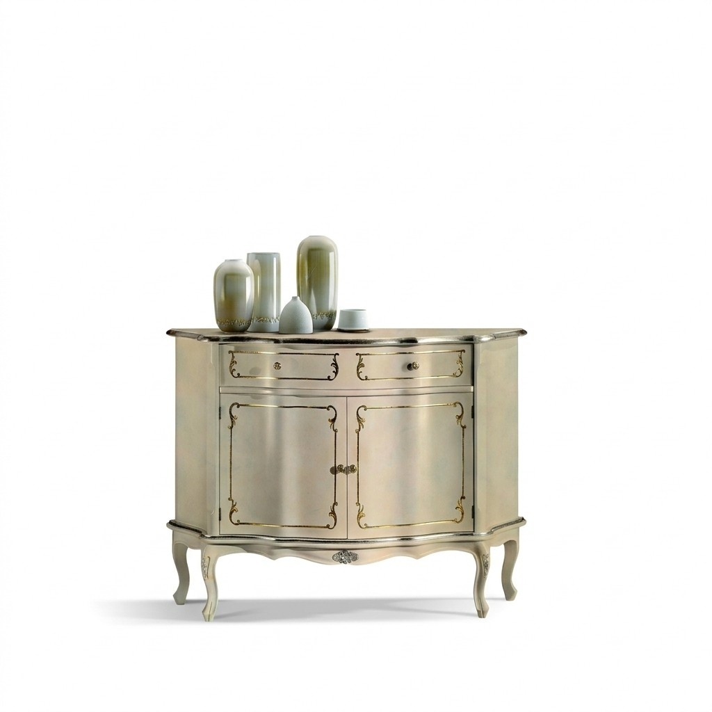 Luxury Italian Wood Furniture Dresser White Buffet Cabinet Living Room Dressers