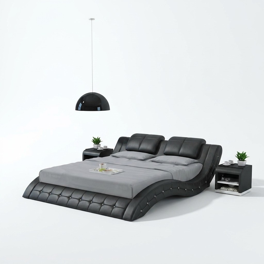 Luxury Leather Bed Design Upholstery Beds Double Marriage140/160/180 LB8824