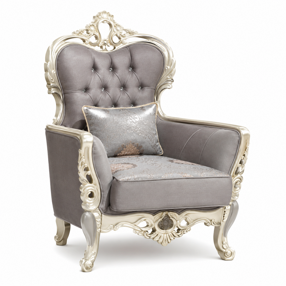 Luxury Living Room Furniture Armchair High Quality Armchair Grey Relax
