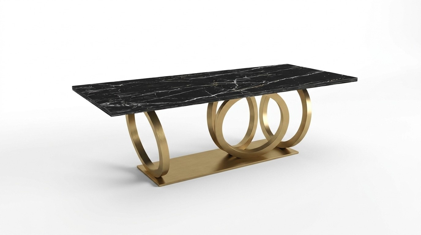 Luxury modern marble dining table furniture table dining room design tables 200x100