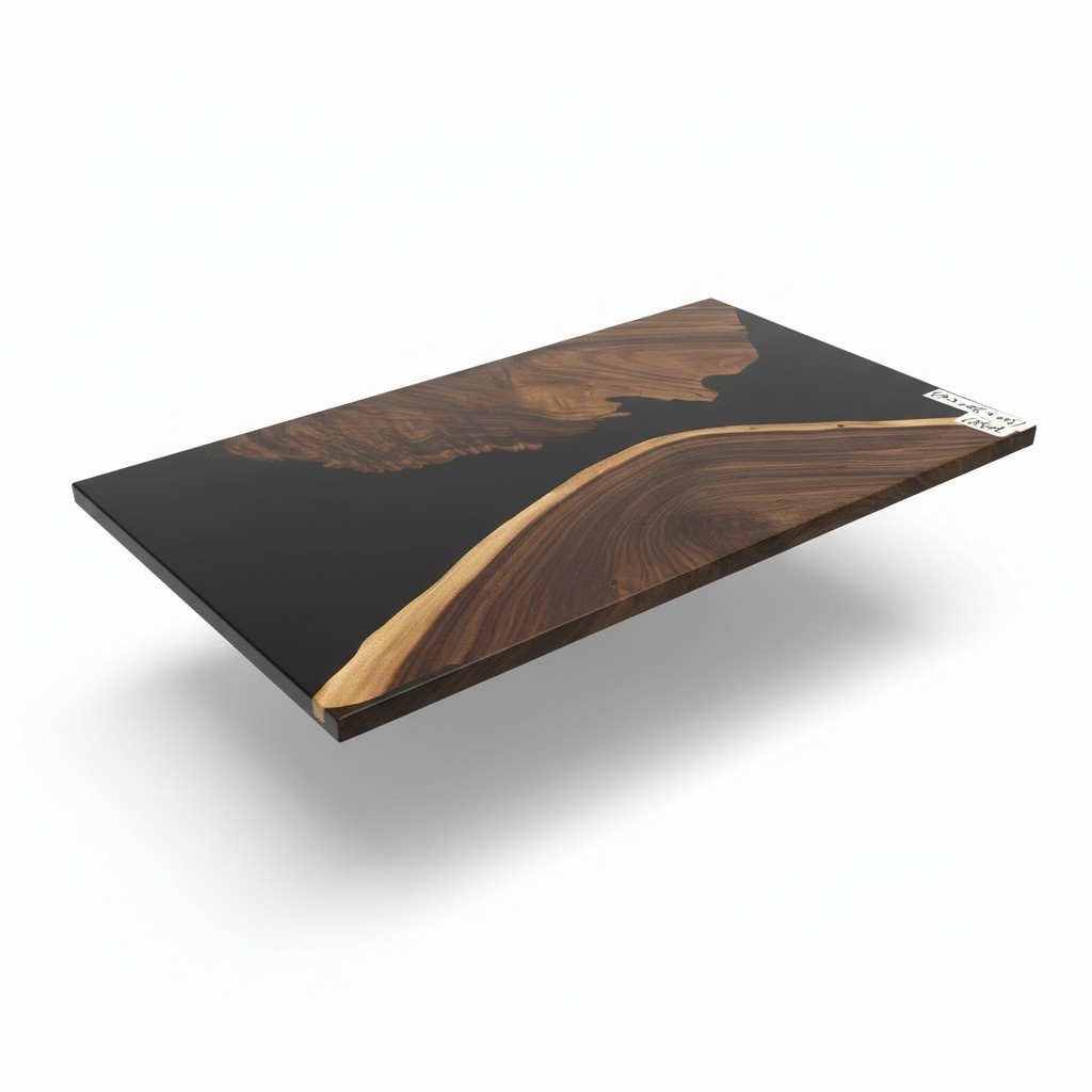 Luxury River Table Epoxy Resin Dining Table Solid Tables 150x80 cm Real Wood Furniture