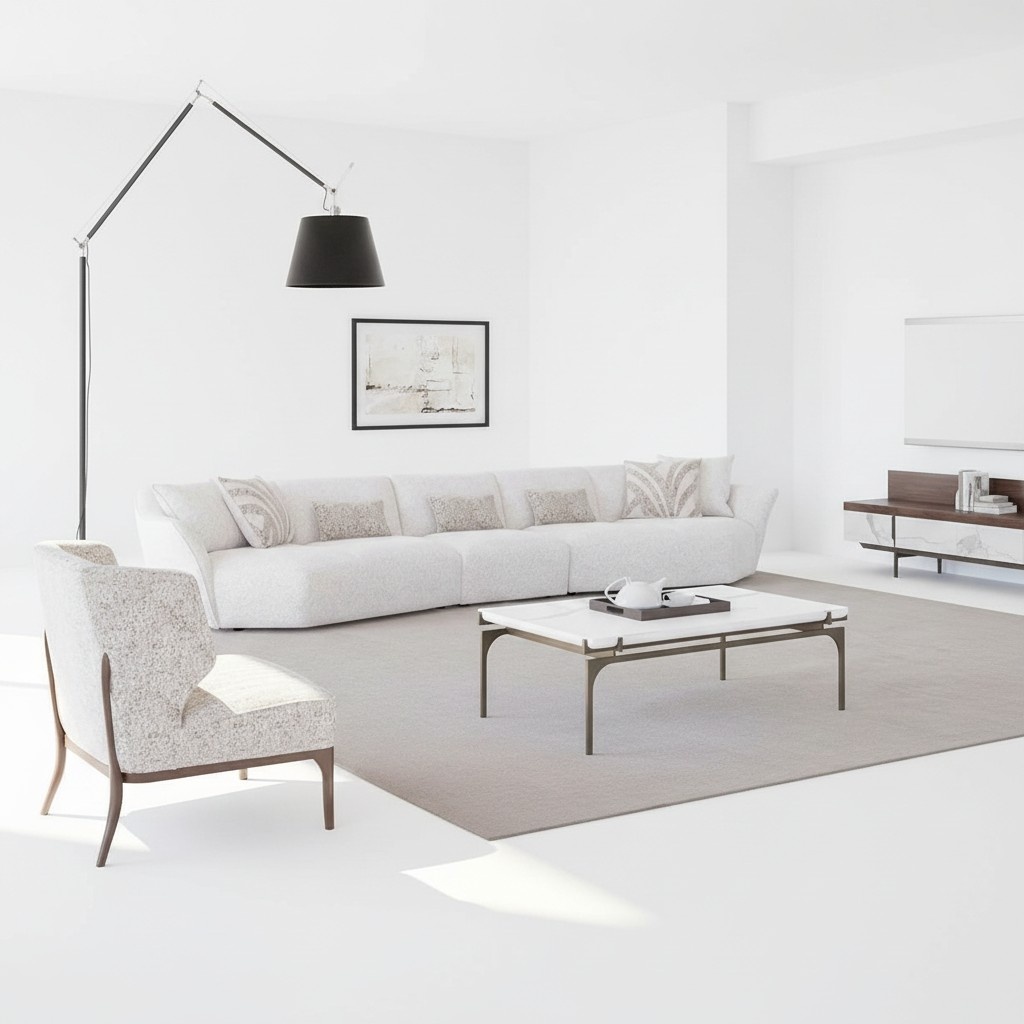 Luxury set 2-piece living room sofa five-seater sofa coffee table