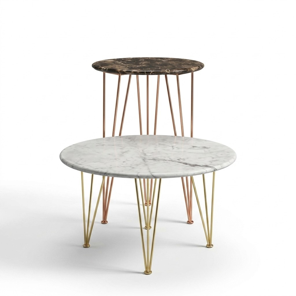 Luxury Side Table Design Furniture Coffee Table Living Room Round Noble Art Modern