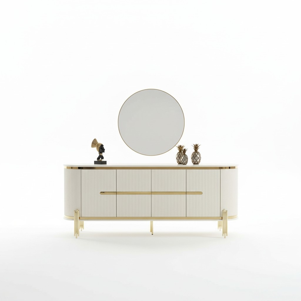 Luxury sideboard chest of drawers wood sideboard cupboard dining room modern white