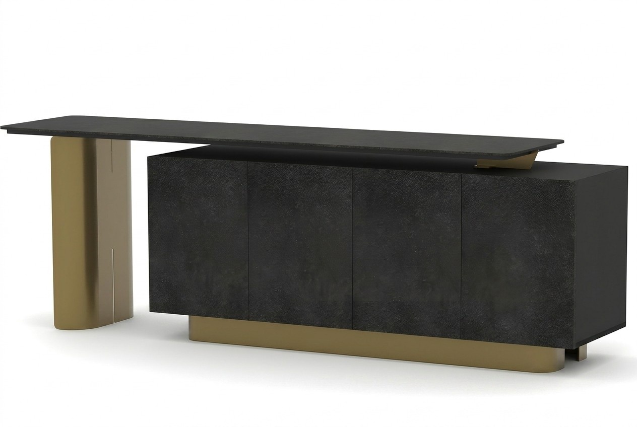 Luxury sideboard office cabinet sideboard console cabinet study gold