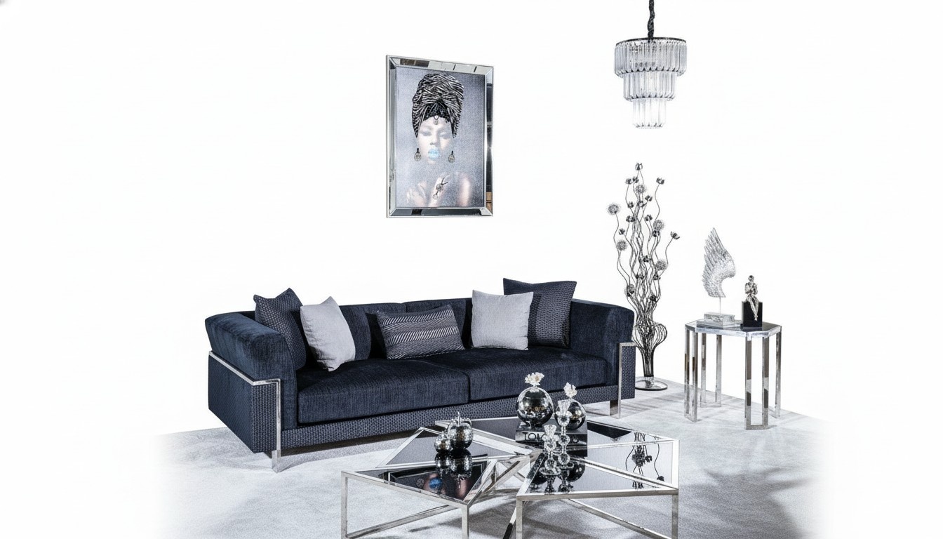 Luxury sofa 3 seater sofas textile couch design furniture three seater black