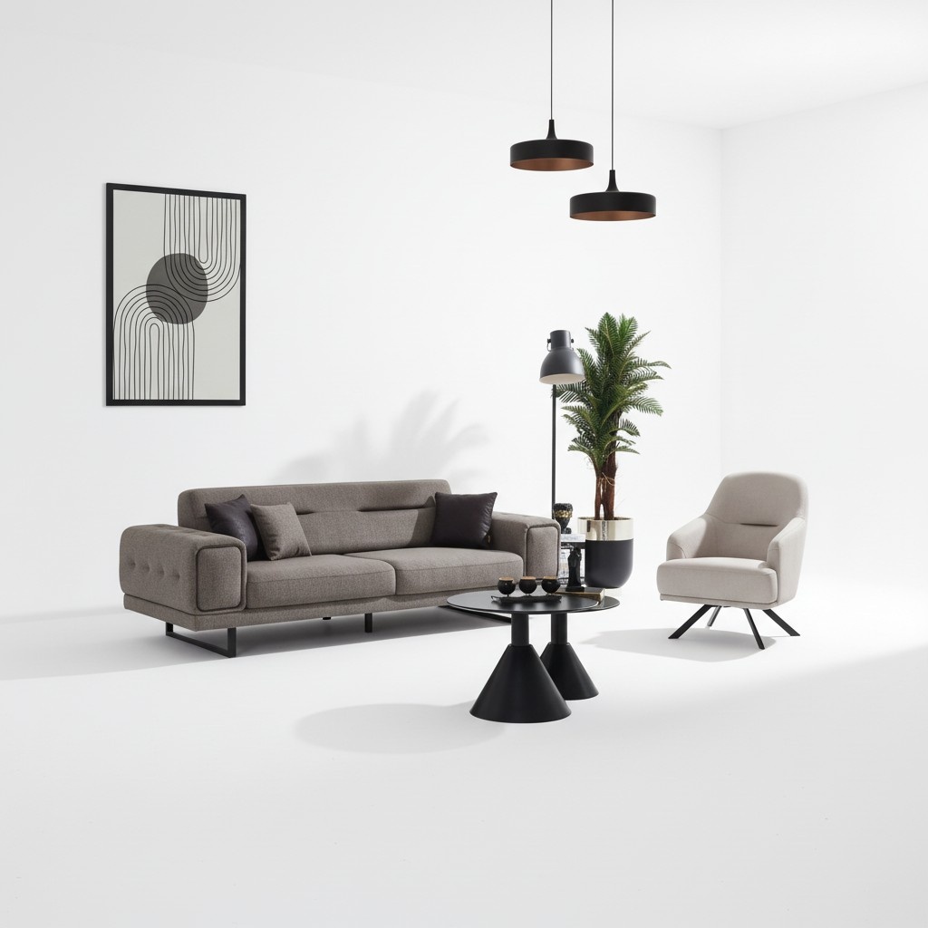 Luxury Sofa Set 2-piece Armchair Luxury Sofa Couch Three-seater Living Room Furniture