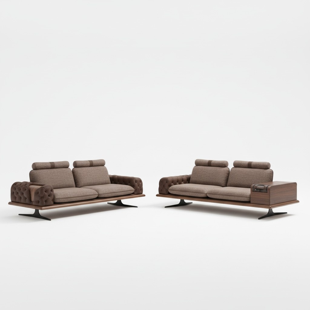 Luxury sofa set Loft furniture modern couches Chesterfield 3+3 seater