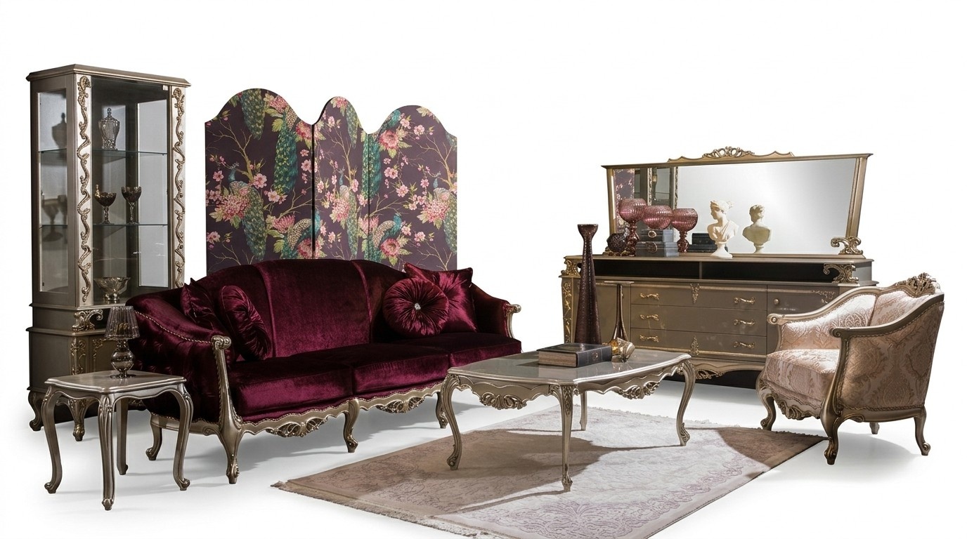 Luxury Sofa Set Sofa Side Table Coffee Table Armchair Set 5pcs New